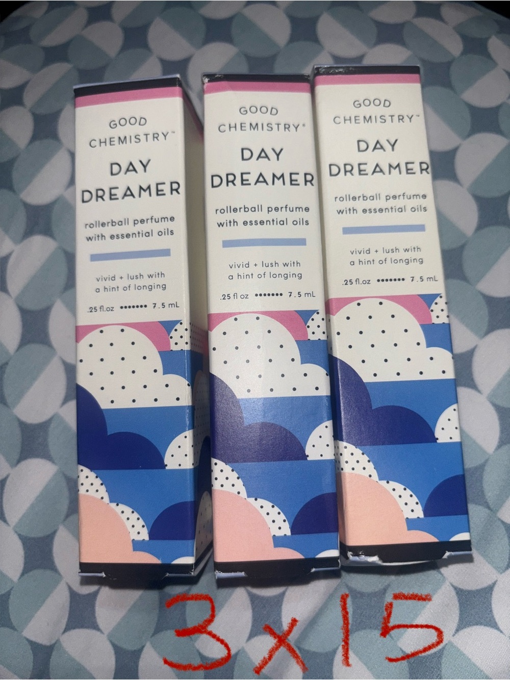 3 pcs Good Chemistry Day Dreamer Rollerball Perfume in Blue and Pink
